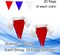 Red Blue White 100 Feet Pennant Banner Bunting Flags String Triangle Flag for 4th of July Independence Day Hanging Festival Outdoor Decorations 60 PCS